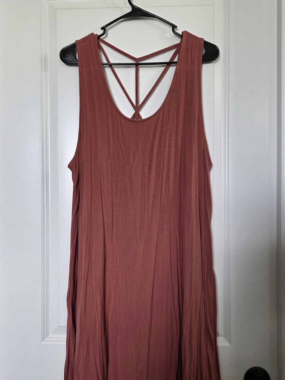Maurices Strappy Back Maxi Dress - Terra Cotta